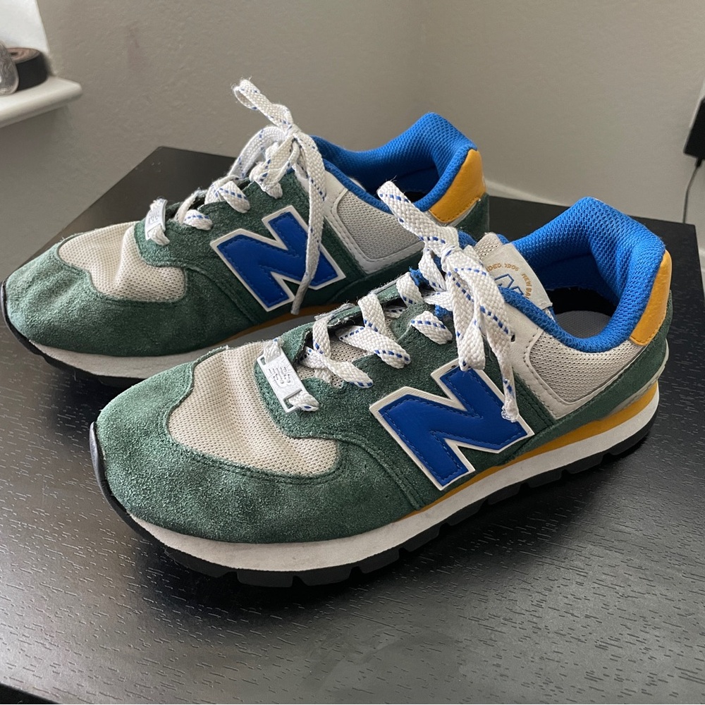 New Balance nightwatch green cobalt 574 sneakers